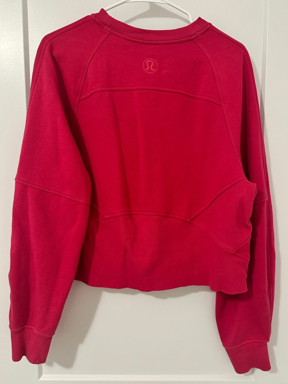 Lululemon Scuba Oversized Cropped Pullover *Wordmark in Passionate Pink Size M/L - Picture 12 of 15